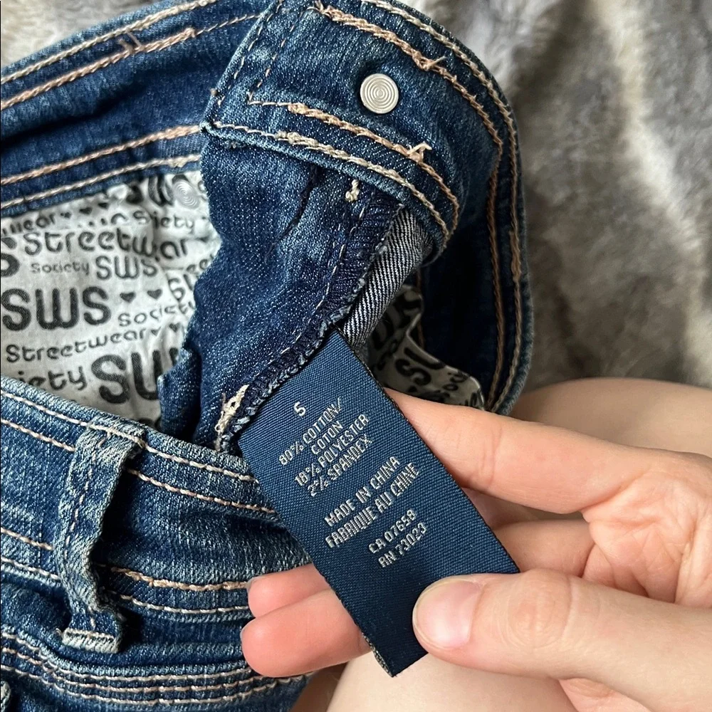 Stretch denim miniskirt - Picture 3 of 6